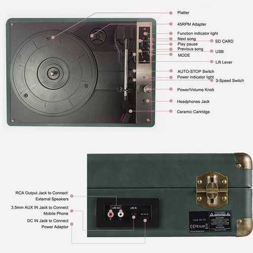 Vintage record player - vintage,